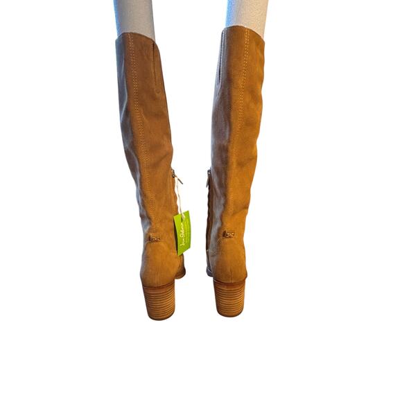 Sam Edelman NWT Penny Knee High Suede Boots Tan Camel Block Heel Western Size 6 - Picture 3 of 6